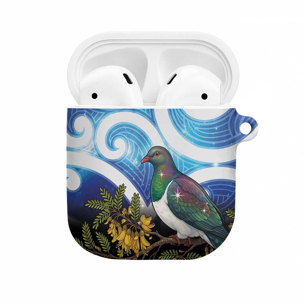 Kekeru New Zealand Matariki AirPods Case Kukupa Kowhai Maori New Year Blue Version LT14 Blue - Polynesian Pride