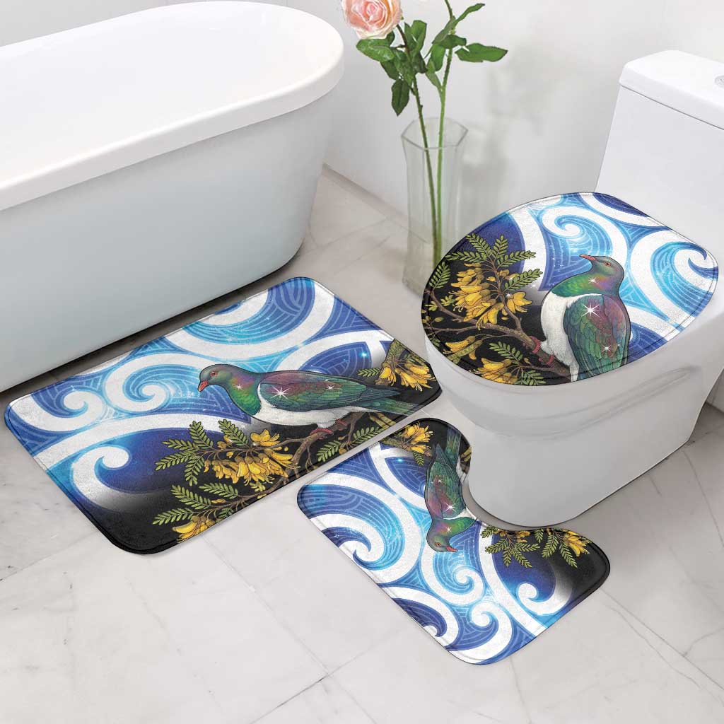 Kekeru New Zealand Matariki Bathroom Set Kukupa Kowhai Maori New Year Blue Version