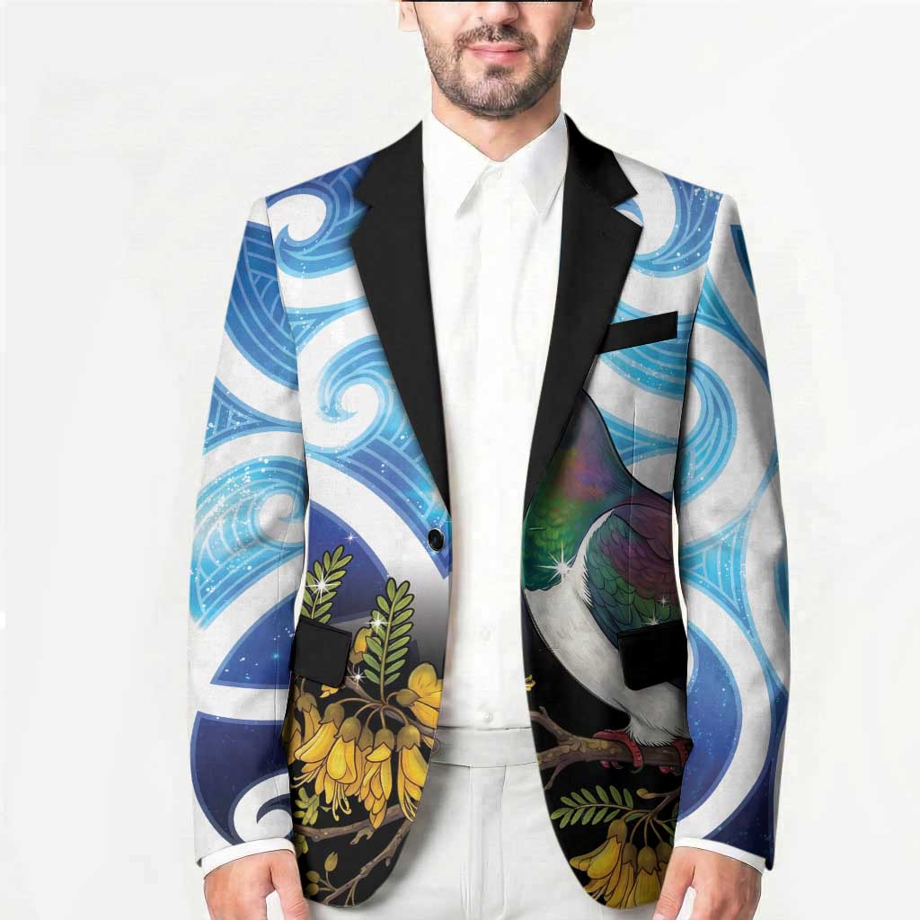 Kekeru New Zealand Matariki Blazer Kukupa Kowhai Maori New Year Blue Version LT14 - Polynesian Pride