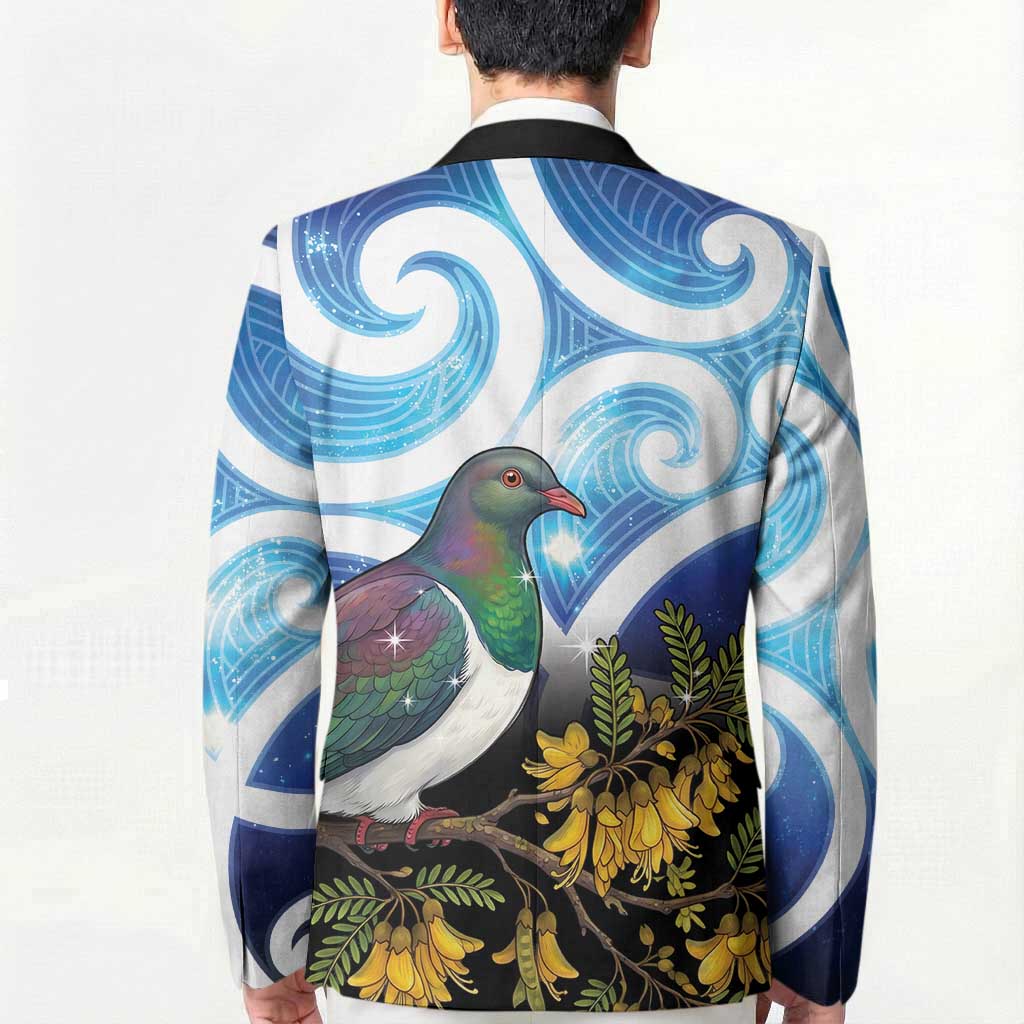 Kekeru New Zealand Matariki Blazer Kukupa Kowhai Maori New Year Blue Version LT14 - Polynesian Pride