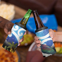 Kekeru New Zealand Matariki 4 in 1 Can Cooler Tumbler Kukupa Kowhai Maori New Year Blue Version
