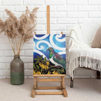 Kekeru New Zealand Matariki Canvas Wall Art Kukupa Kowhai Maori New Year Blue Version LT14 - Polynesian Pride