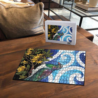 Kekeru New Zealand Matariki Puzzle Kukupa Kowhai Maori New Year Blue Version LT14 - Polynesian Pride