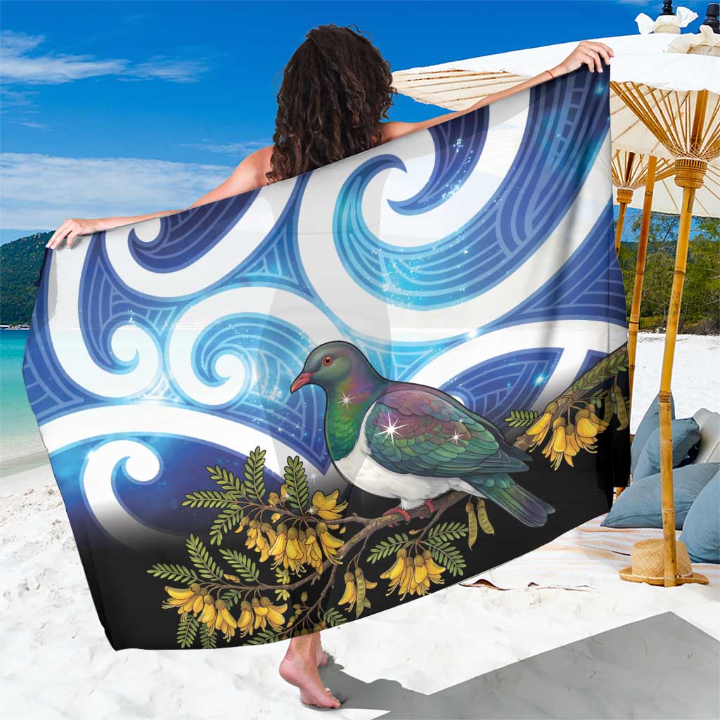 Kekeru New Zealand Matariki Sarong Kukupa Kowhai Maori New Year Blue Version LT14 One Size 44 x 66 inches Blue - Polynesian Pride