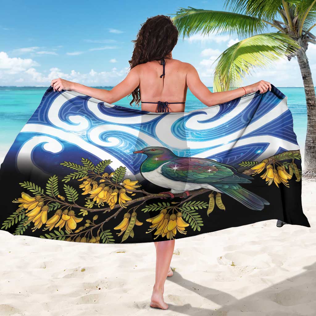 Kekeru New Zealand Matariki Sarong Kukupa Kowhai Maori New Year Blue Version LT14 - Polynesian Pride
