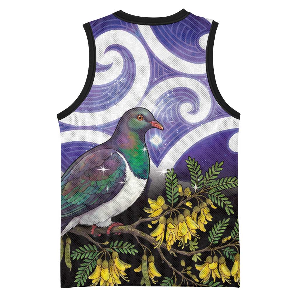 Kekeru New Zealand Matariki Basketball Jersey Kukupa Kowhai Maori New Year Purple Version