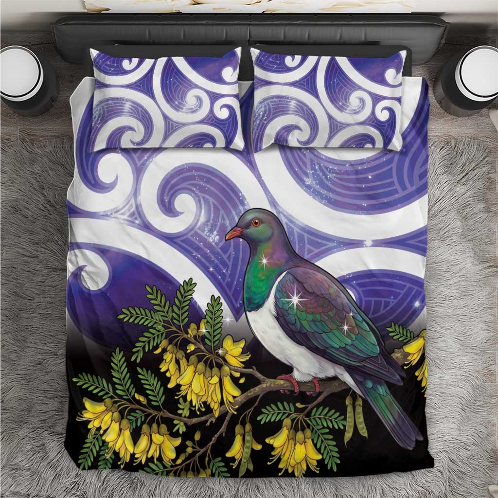 Kekeru New Zealand Matariki Bedding Set Kukupa Kowhai Maori New Year Purple Version LT14 Purple - Polynesian Pride