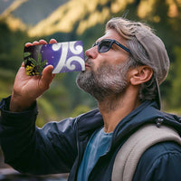 Kekeru New Zealand Matariki 4 in 1 Can Cooler Tumbler Kukupa Kowhai Maori New Year Purple Version