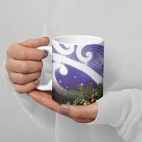 Kekeru New Zealand Matariki Ceramic Mug Kukupa Kowhai Maori New Year Purple Version LT14 - Polynesian Pride
