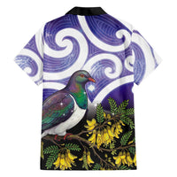 Kekeru New Zealand Matariki Family Matching Tank Maxi Dress and Hawaiian Shirt Kukupa Kowhai Maori New Year Purple Version