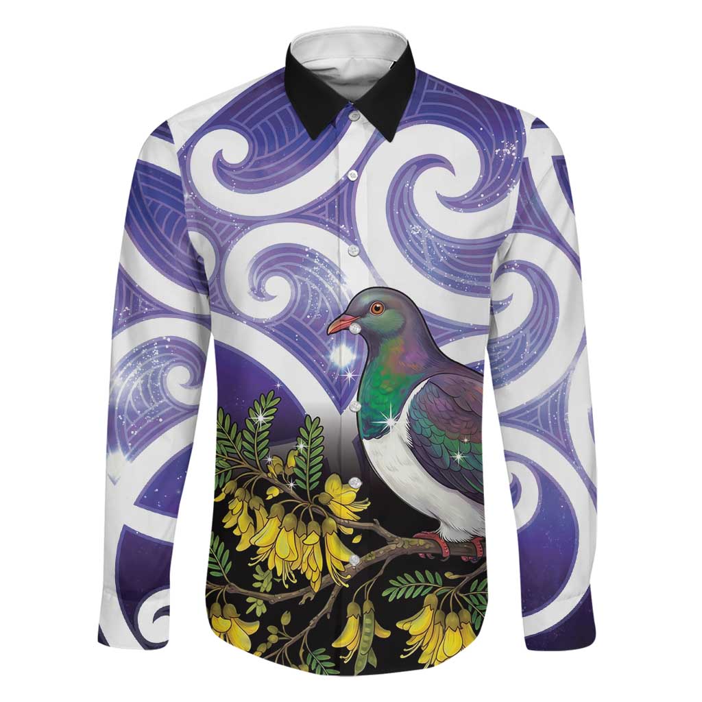 Kekeru New Zealand Matariki Family Matching Tank Maxi Dress and Hawaiian Shirt Kukupa Kowhai Maori New Year Purple Version