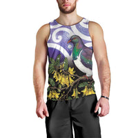 Kekeru New Zealand Matariki Men Tank Top Kukupa Kowhai Maori New Year Purple Version