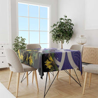 Kekeru New Zealand Matariki Tablecloth Kukupa Kowhai Maori New Year Purple Version