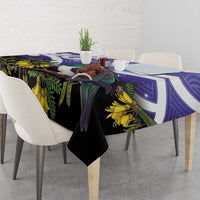 Kekeru New Zealand Matariki Tablecloth Kukupa Kowhai Maori New Year Purple Version