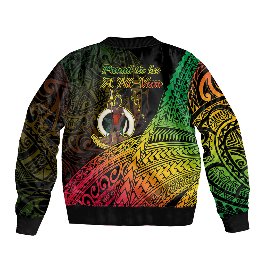 Polynesian Pride Vanuatu Sleeve Zip Bomber Jacket Proud To Be A Ni-Van LT14 - Polynesian Pride