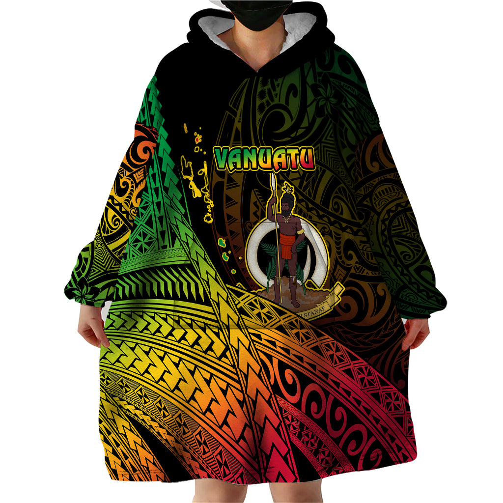 Polynesian Pride Vanuatu Wearable Blanket Hoodie Proud To Be A Ni-Van LT14 - Polynesian Pride