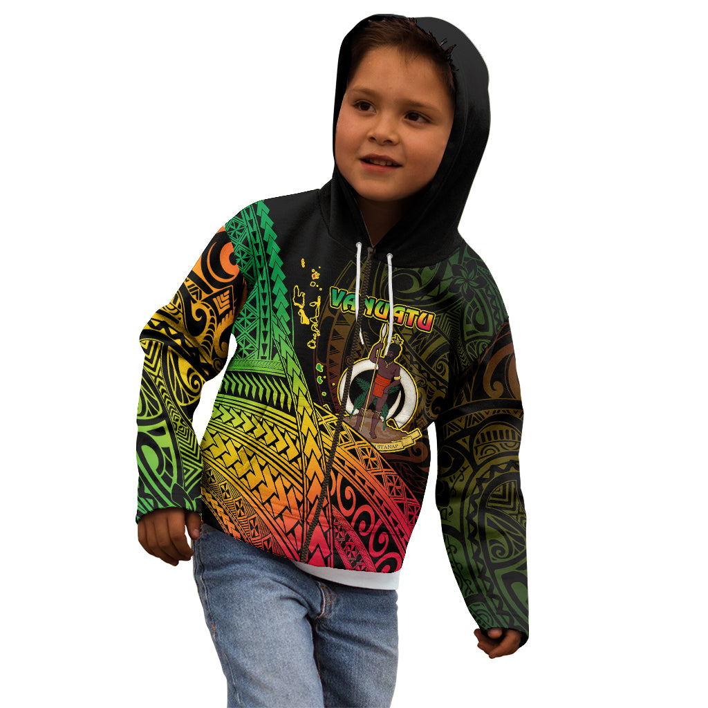 Personalised Vanuatu Kid Hoodie Proud To Be A Ni-Van LT14 - Polynesian Pride