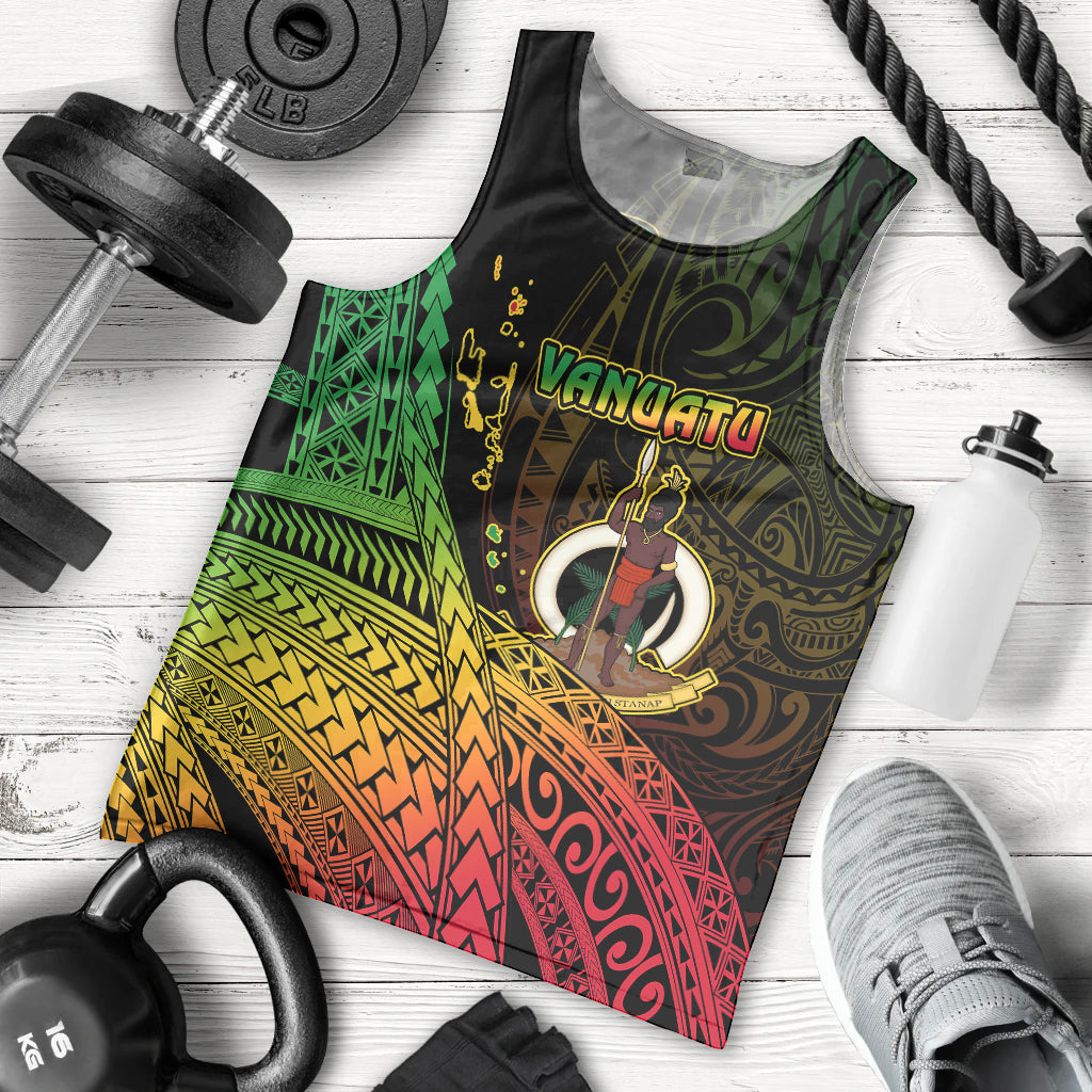 Personalised Vanuatu Men Tank Top Proud To Be A Ni-Van LT14 Black - Polynesian Pride