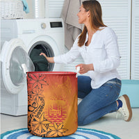French Polynesia Manta Ray Tattoo Laundry Basket Tahiti Hahalua Tiare Maori Gradient Style LT14 - Polynesian Pride