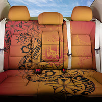 French Polynesia Manta Ray Tattoo Back Car Seat Cover Tahiti Hahalua Tiare Maori Gradient Style LT14 One Size Orange - Polynesian Pride