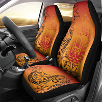 French Polynesia Manta Ray Tattoo Car Seat Cover Tahiti Hahalua Tiare Maori Gradient Style