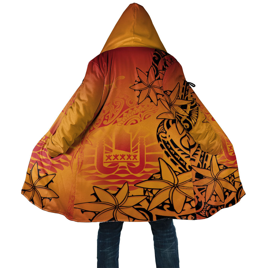 French Polynesia Manta Ray Tattoo Cloak Tahiti Hahalua Tiare Maori Gradient Style