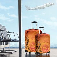 French Polynesia Manta Ray Tattoo Luggage Cover Tahiti Hahalua Tiare Maori Gradient Style LT14 - Polynesian Pride