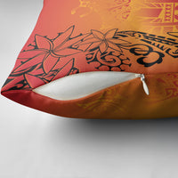 French Polynesia Manta Ray Tattoo Pillow Cover Tahiti Hahalua Tiare Maori Gradient Style LT14 - Polynesian Pride