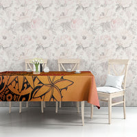 French Polynesia Manta Ray Tattoo Tablecloth Tahiti Hahalua Tiare Maori Gradient Style LT14 - Polynesian Pride