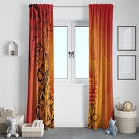 French Polynesia Manta Ray Tattoo Window Curtain Tahiti Hahalua Tiare Maori Gradient Style LT14 - Polynesian Pride