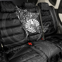 French Polynesia Manta Ray Tattoo Back Car Seat Cover Tahiti Hahalua Turtle Shark Black Color LT14 - Polynesian Pride