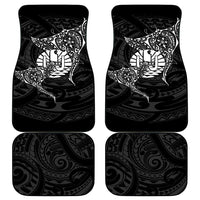 French Polynesia Manta Ray Tattoo Car Mats Tahiti Hahalua Turtle Shark Black Color LT14 - Polynesian Pride