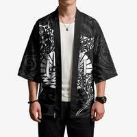 French Polynesia Manta Ray Tattoo Kimono Tahiti Hahalua Turtle Shark Black Color LT14 - Polynesian Pride