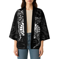 French Polynesia Manta Ray Tattoo Kimono Tahiti Hahalua Turtle Shark Black Color LT14 - Polynesian Pride