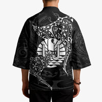 French Polynesia Manta Ray Tattoo Kimono Tahiti Hahalua Turtle Shark Black Color LT14 - Polynesian Pride