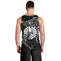 French Polynesia Manta Ray Tattoo Men Tank Top Tahiti Hahalua Turtle Shark Black Color LT14 - Polynesian Pride