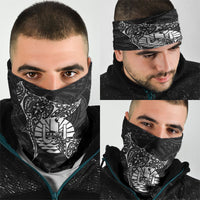 French Polynesia Manta Ray Tattoo Neck Gaiter Tahiti Hahalua Turtle Shark Black Color LT14 - Polynesian Pride