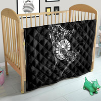 French Polynesia Manta Ray Tattoo Quilt Tahiti Hahalua Turtle Shark Black Color LT14 - Polynesian Pride