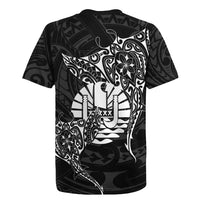 French Polynesia Manta Ray Tattoo Rugby Jersey Tahiti Hahalua Turtle Shark Black Color LT14 - Polynesian Pride