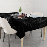 French Polynesia Manta Ray Tattoo Tablecloth Tahiti Hahalua Turtle Shark Black Color LT14 - Polynesian Pride