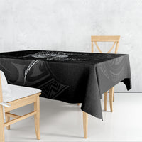 French Polynesia Manta Ray Tattoo Tablecloth Tahiti Hahalua Turtle Shark Black Color LT14 - Polynesian Pride