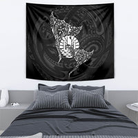 French Polynesia Manta Ray Tattoo Tapestry Tahiti Hahalua Turtle Shark Black Color LT14 - Polynesian Pride