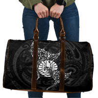 French Polynesia Manta Ray Tattoo Travel Bag Tahiti Hahalua Turtle Shark Black Color LT14 Black - Polynesian Pride