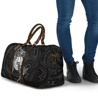 French Polynesia Manta Ray Tattoo Travel Bag Tahiti Hahalua Turtle Shark Black Color LT14 - Polynesian Pride