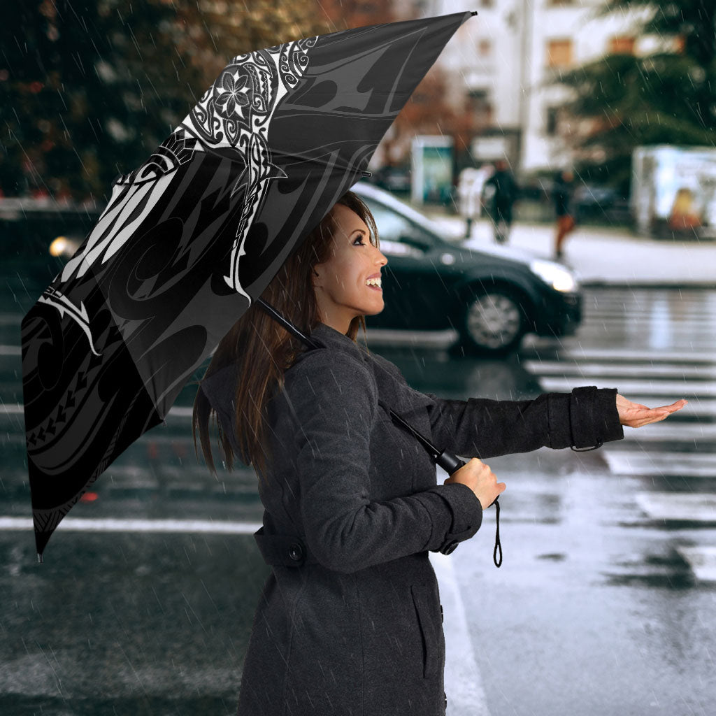 French Polynesia Manta Ray Tattoo Umbrella Tahiti Hahalua Turtle Shark Black Color LT14 - Polynesian Pride