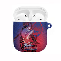 Guam Blue Marlin Fishing AirPods Case Guahan Fish Hook Tattoo LT14 Blue - Polynesian Pride