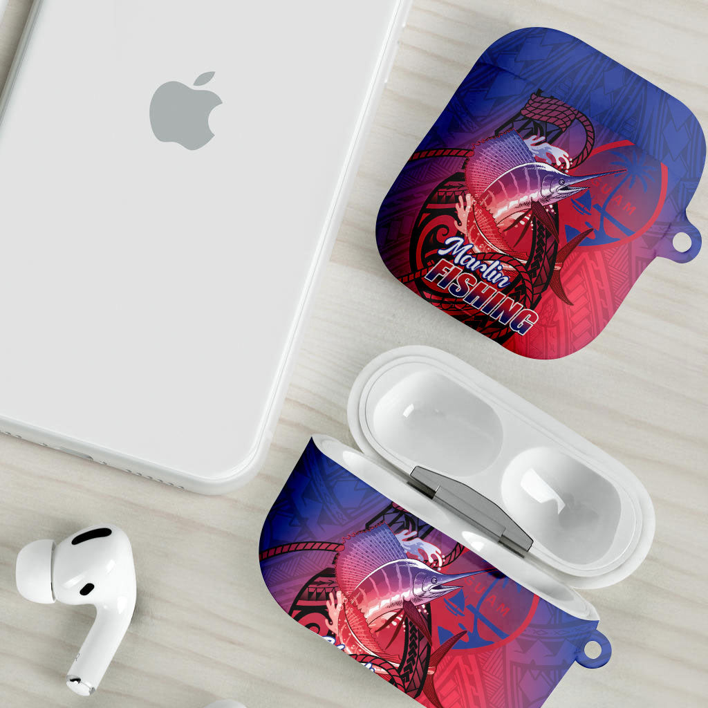 Guam Blue Marlin Fishing AirPods Case Guahan Fish Hook Tattoo LT14 - Polynesian Pride
