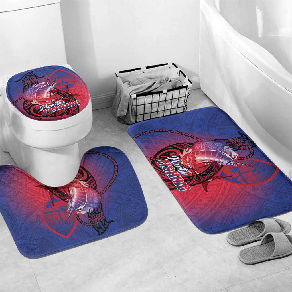 Guam Blue Marlin Fishing Bathroom Set Guahan Fish Hook Tattoo