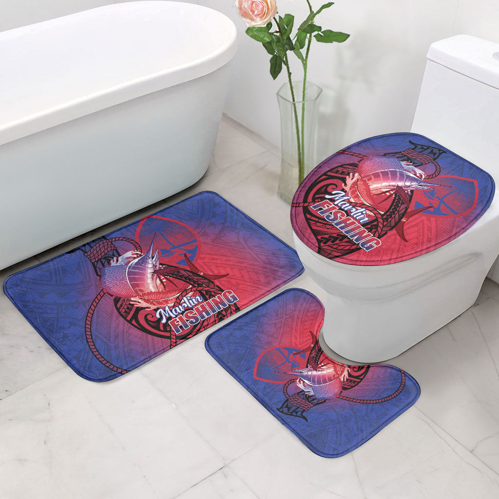 Guam Blue Marlin Fishing Bathroom Set Guahan Fish Hook Tattoo