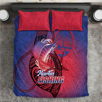 Guam Blue Marlin Fishing Bedding Set Guahan Fish Hook Tattoo